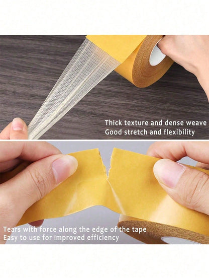 Super Strong High Viscosity Double Sided Tape, Heavy Duty Double Sided Tape, Multi-Purpose Adhesive For Walls, Glass And Metal, Waterproof, Suitable For Crafts, Indoor/Outdoor Use, Transparent, Strong