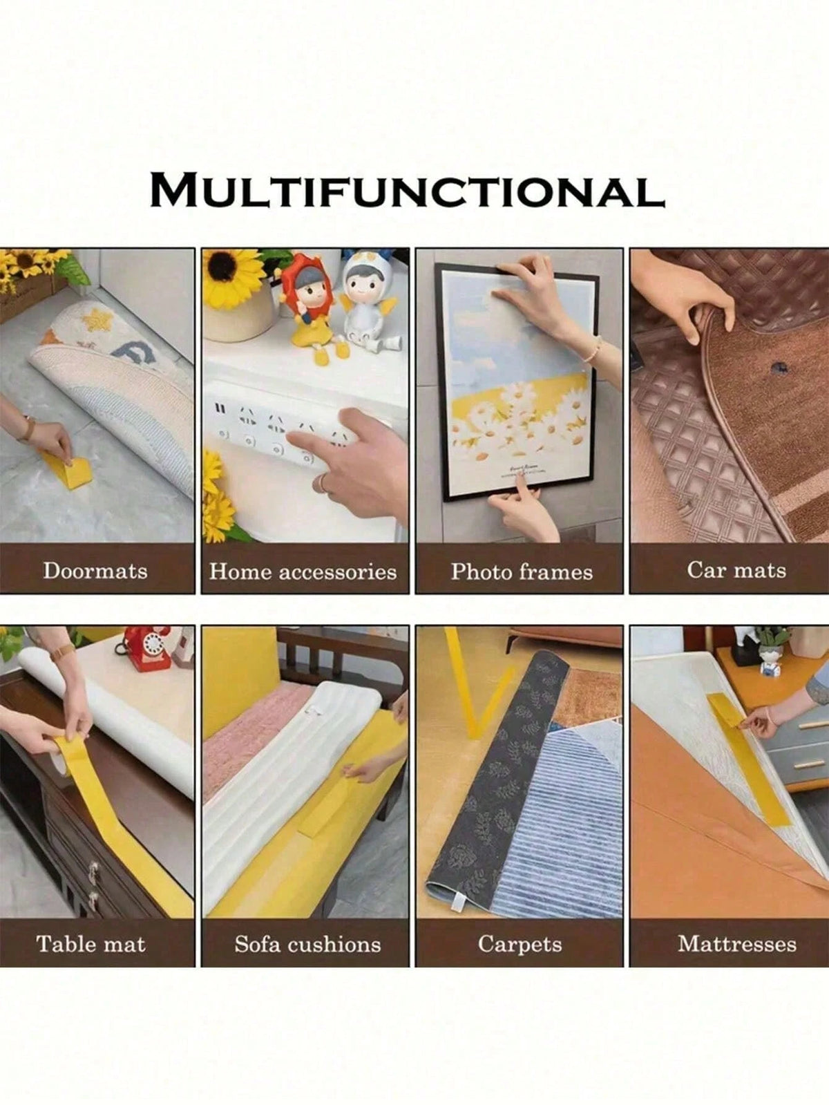 Super Strong High Viscosity Double Sided Tape, Heavy Duty Double Sided Tape, Multi-Purpose Adhesive For Walls, Glass And Metal, Waterproof, Suitable For Crafts, Indoor/Outdoor Use, Transparent, Strong