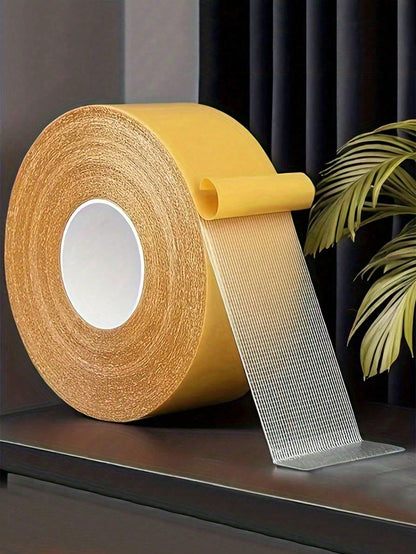Super Strong High Viscosity Double Sided Tape, Heavy Duty Double Sided Tape, Multi-Purpose Adhesive For Walls, Glass And Metal, Waterproof, Suitable For Crafts, Indoor/Outdoor Use, Transparent, Strong