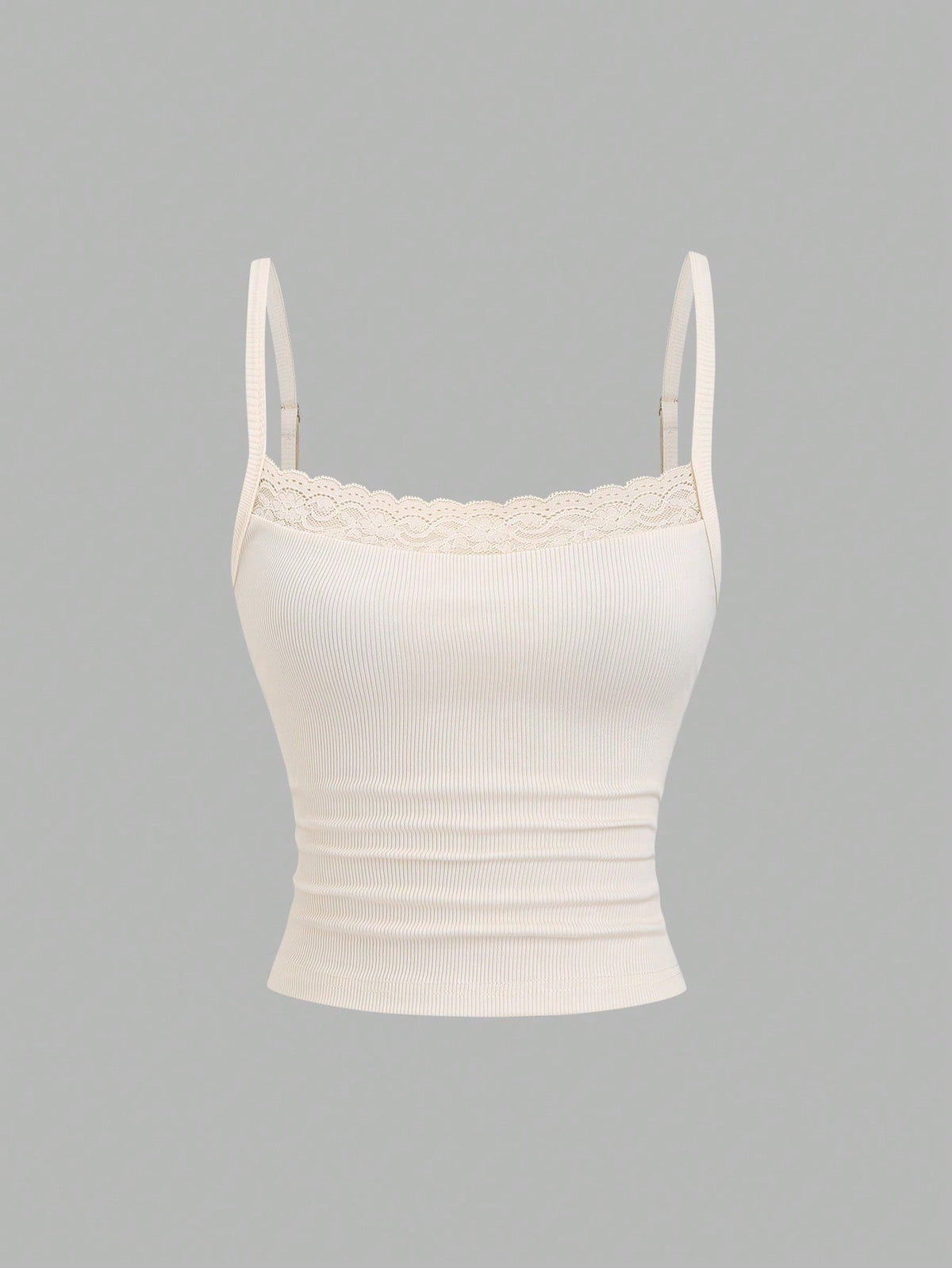 Sweetra Summer Elegant Everyday Cream And Black Lace Camisole,Sweet & Spicy Tight-Fitting Cropped Backless Top For Music Festival Vacation Office School