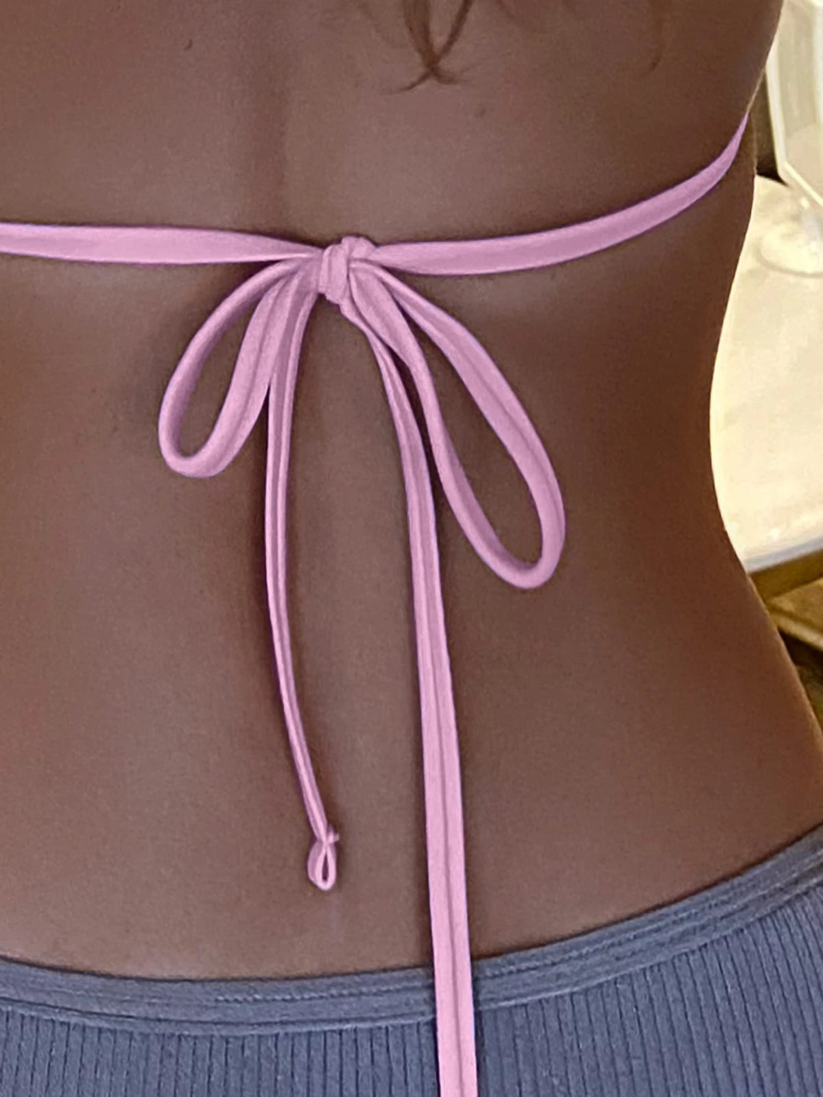 Swim Basics Women's Sexy Halter Neck Bikini Top, Summer Beach
