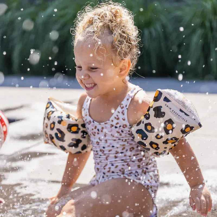Swim Essentials® Rokavčki Beige Leopard (2-6 L) Swim Essentials