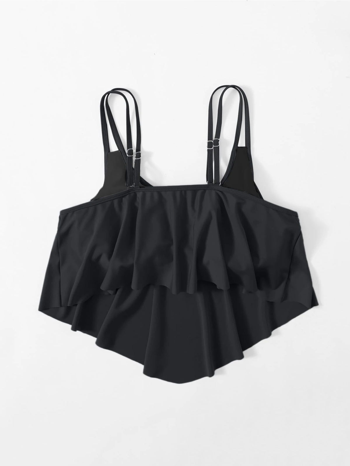 Swim Lushoire Summer Beach Plus Plain Hanky Hem Bikini Top