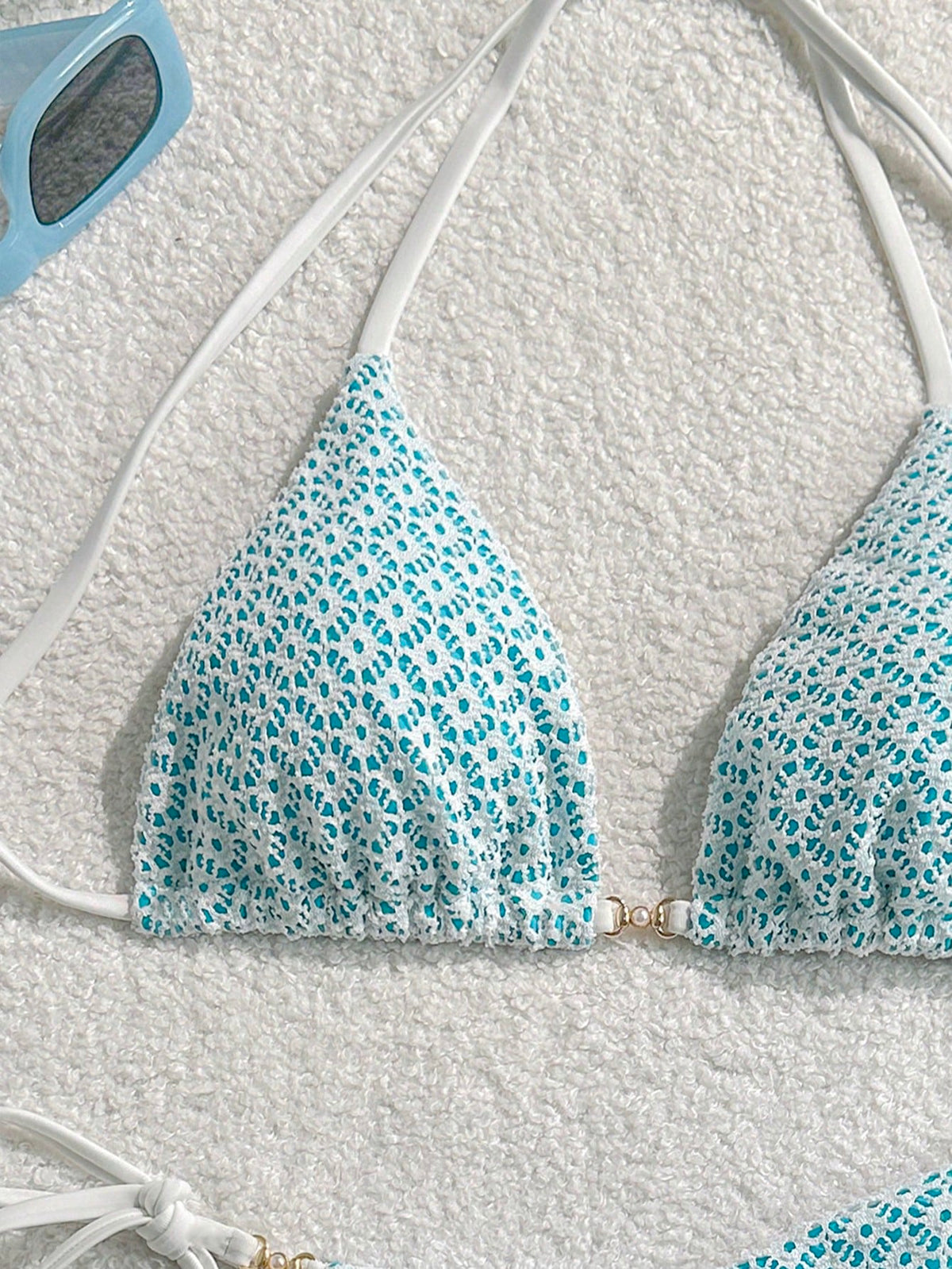 Swim Mod Springbreak Women's Sexy Halter Tie Front Bikini Set, Summer Beach Swimwear