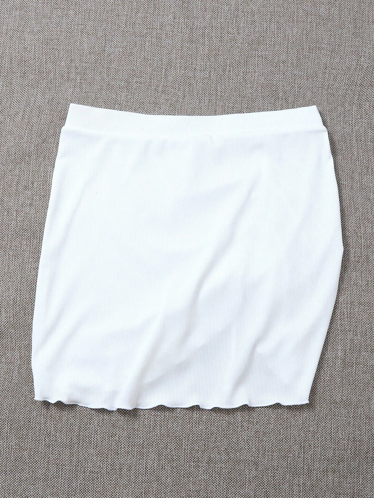 Swim Summer Beach Rib Drawstring Front Beach Skirt