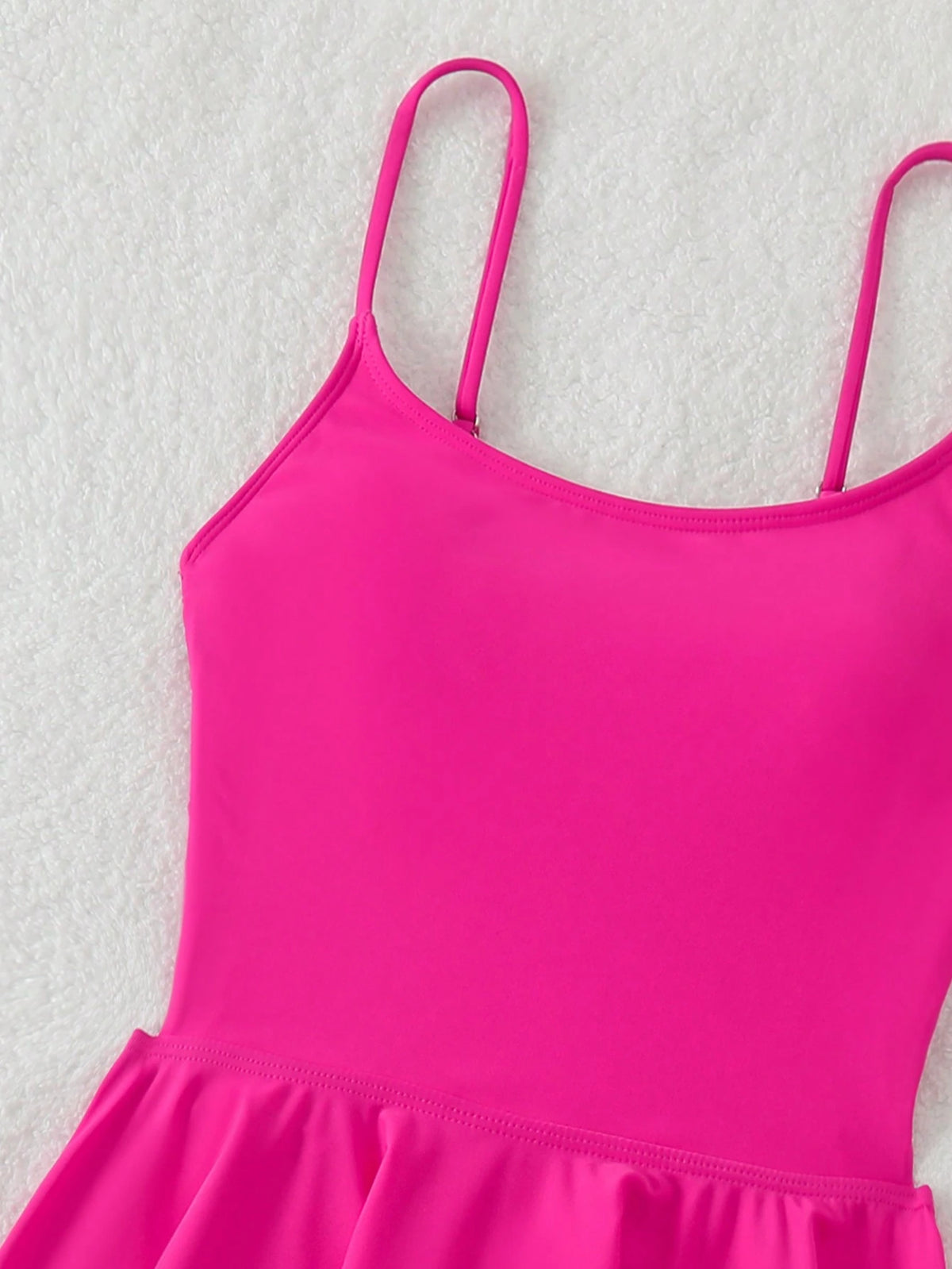 Swim Vcay Women's Solid Color Side Tie Ruffle Hem Tankini Swimsuit Top Summer