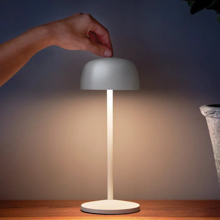 Theta Cordless Table Lamp, Matte White