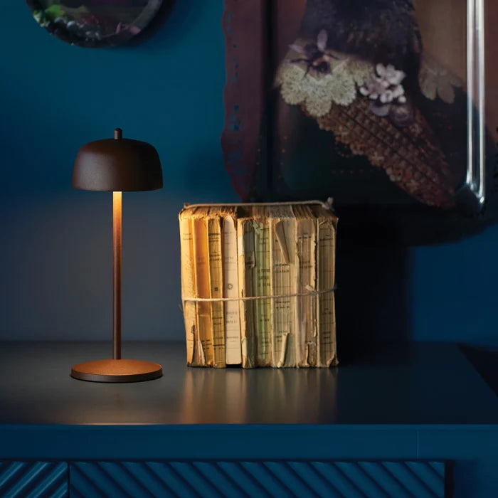 Theta Pro Cordless Table Lamp, Rust