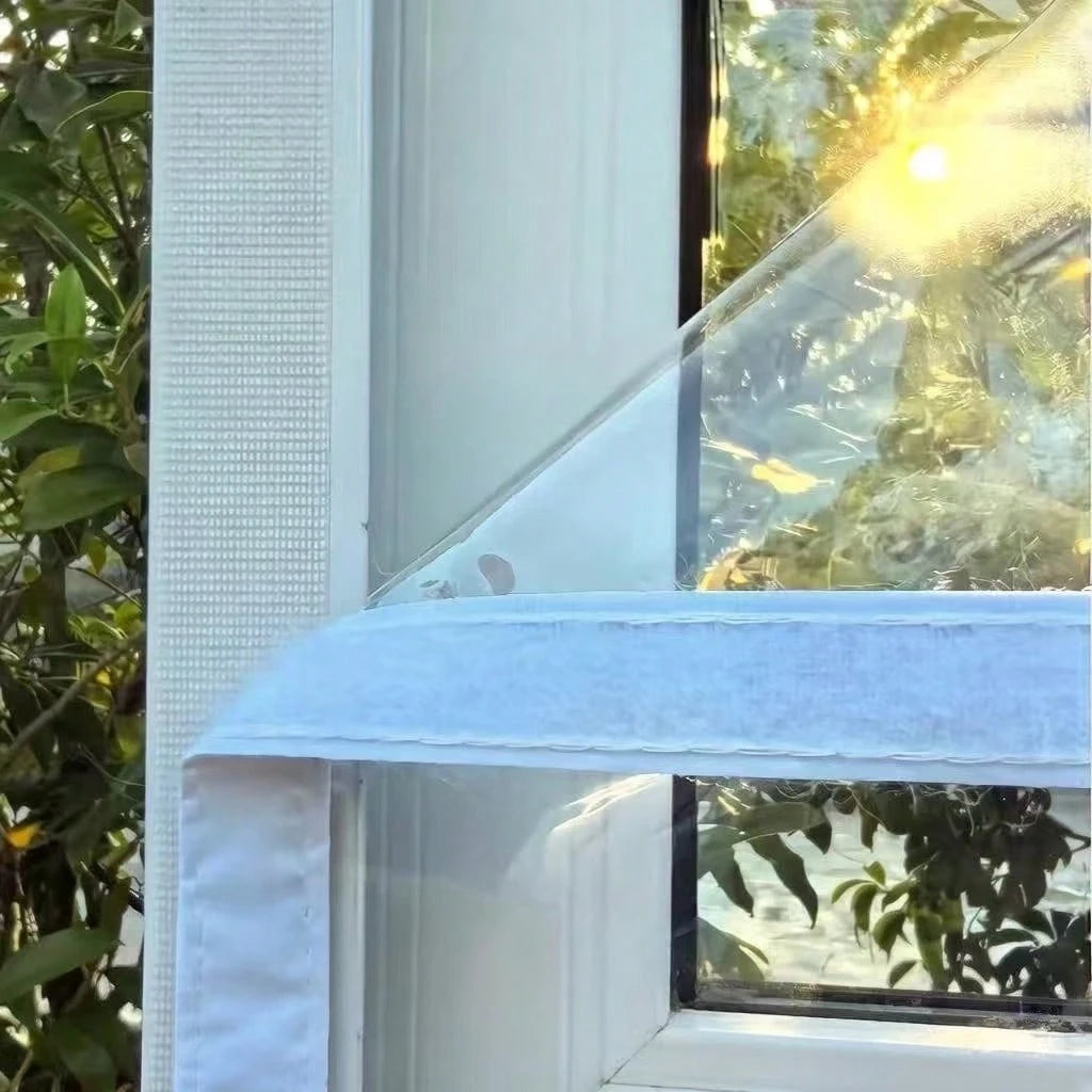 Thickened Transparent Window Insulation Film, Sealing Film, Winter Heat Retention, Windproof, Cold-Proof, Self-Adhesive Plastic Sheet, No Drilling Required