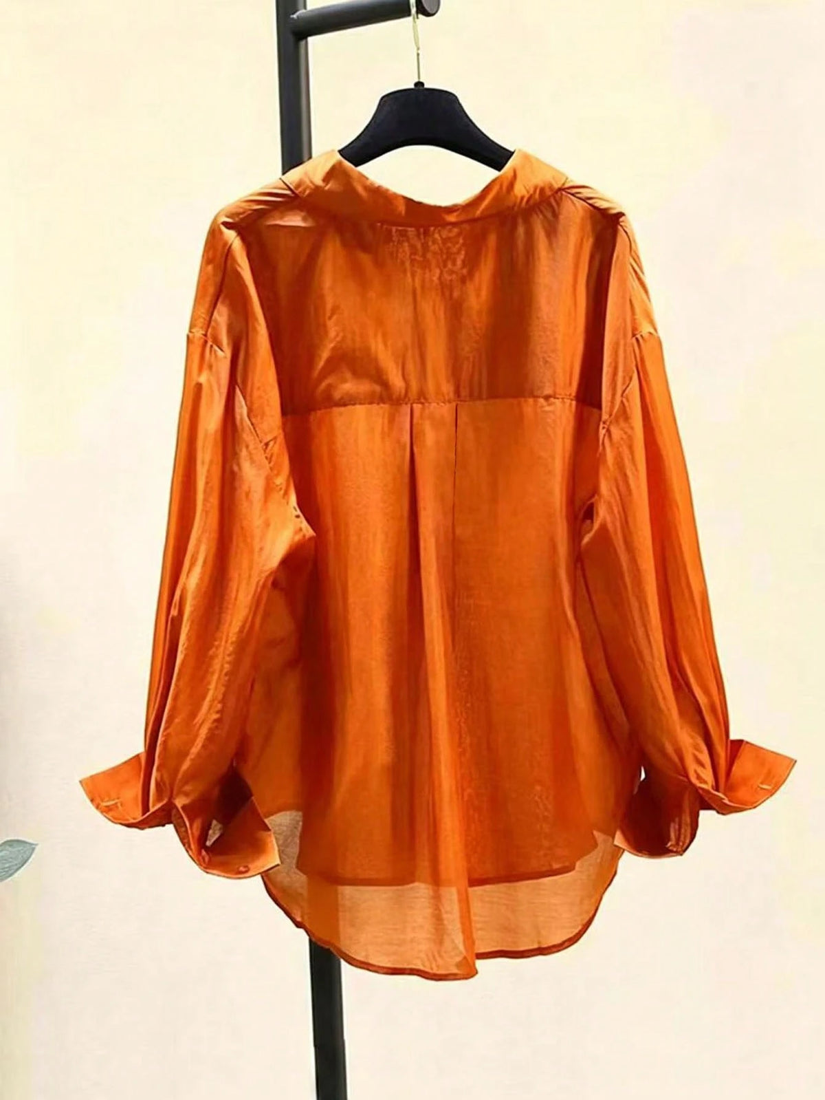 Thin Sun-Protective Shirt, Summer New Minimalist Elegant Versatile Long Sleeve Blouse, Unique Top