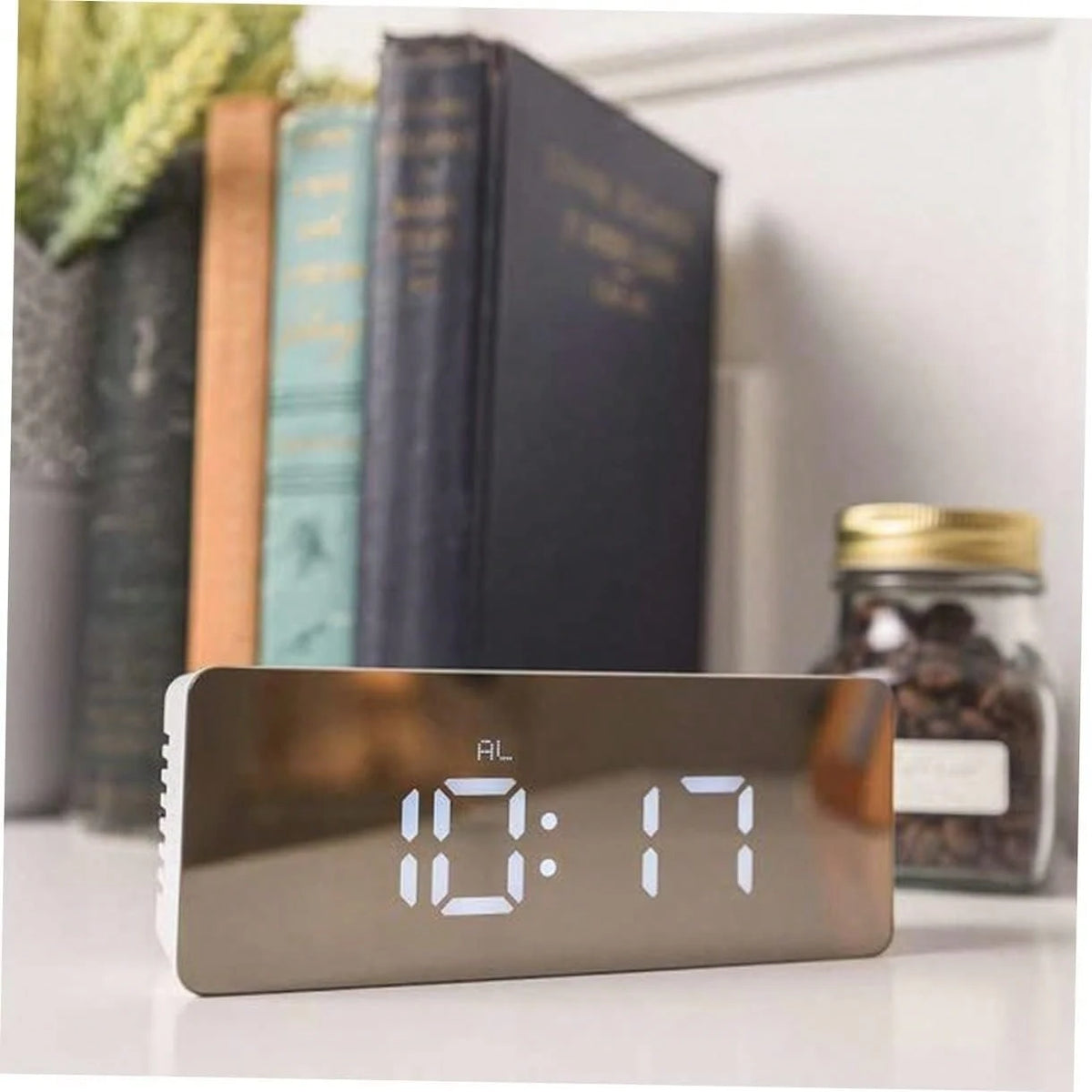 This Auto-Brightness Adjustable Alarm Clock Can Be Used Day And Night. The LED Digital Alarm Clock Features Dual Alarms, Temperature Display, Automatic Day/Night Brightness Adjustment, 12/24 Hour Form
