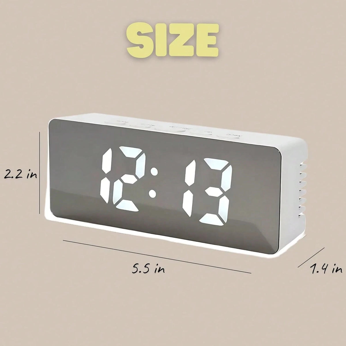 This Auto-Brightness Adjustable Alarm Clock Can Be Used Day And Night. The LED Digital Alarm Clock Features Dual Alarms, Temperature Display, Automatic Day/Night Brightness Adjustment, 12/24 Hour Form