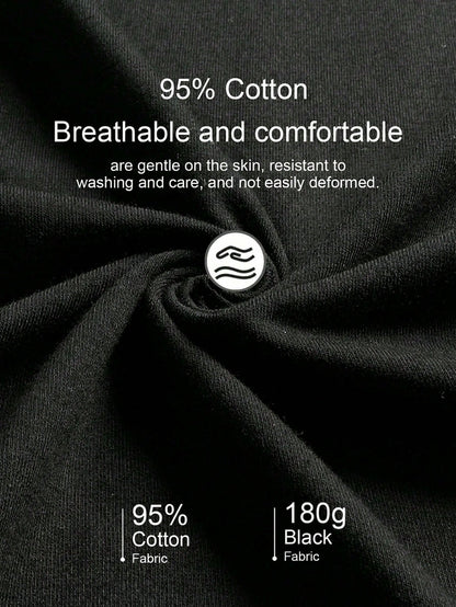 Tseoso 1pc Solid Form Fitted Tee, 95% Cotton With Cherry Blossom Embroidery,Summer Top