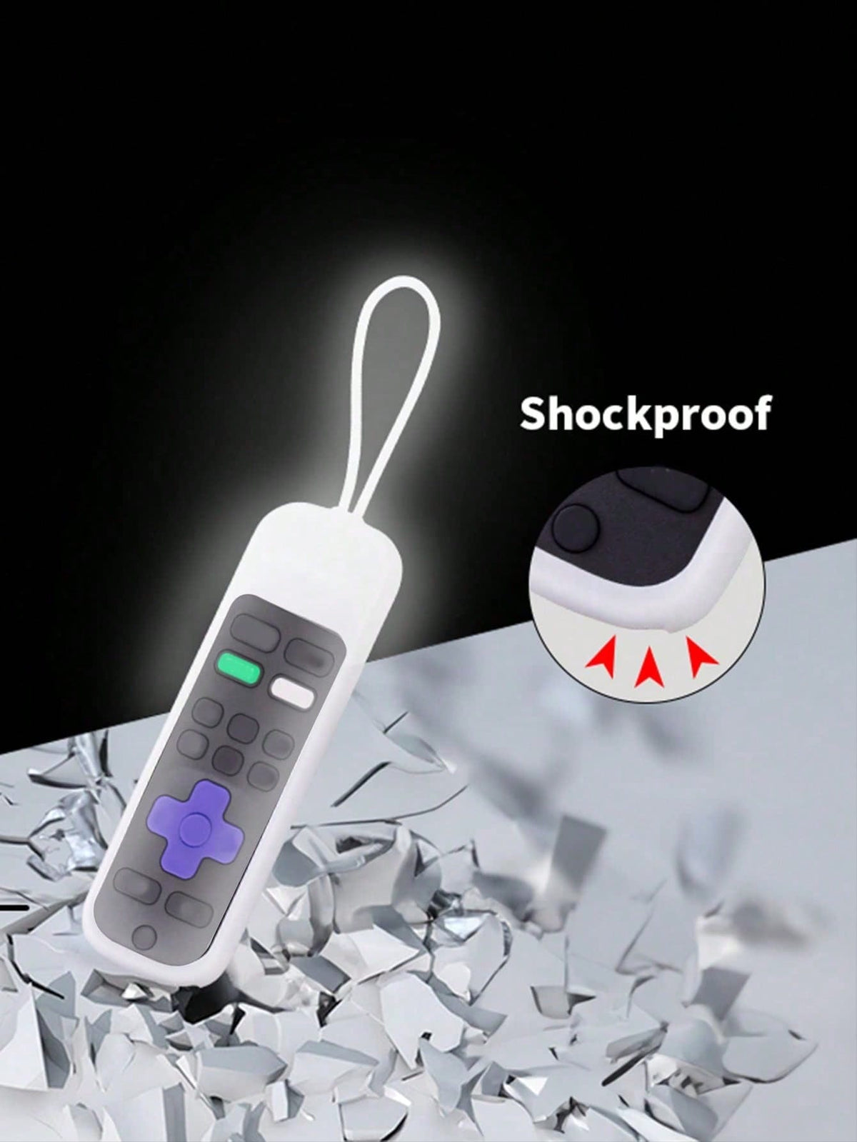 TV Remote Control Silicone Glow-In-The-Dark Protective Cover, Multiple Colors (Please See Product Details For Glow Instructions)