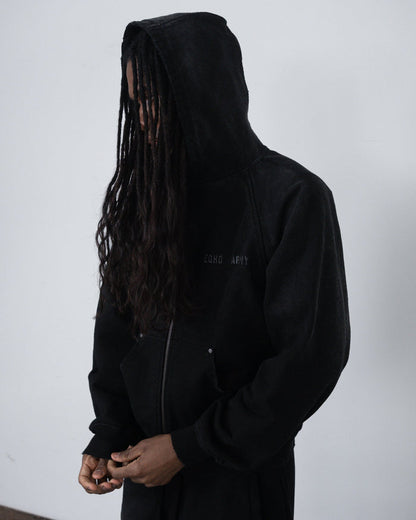 UNF HEAVY ZIP HOODIE - BLACK