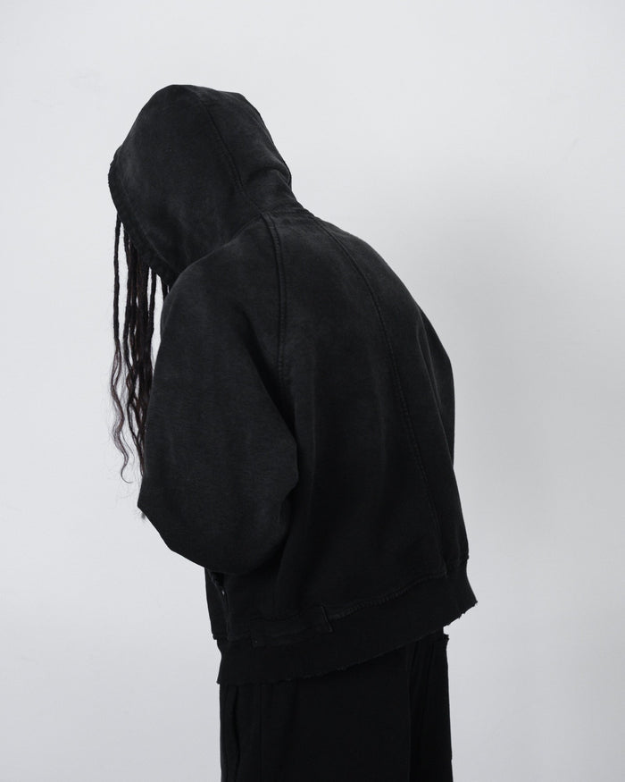 UNF HEAVY ZIP HOODIE - BLACK