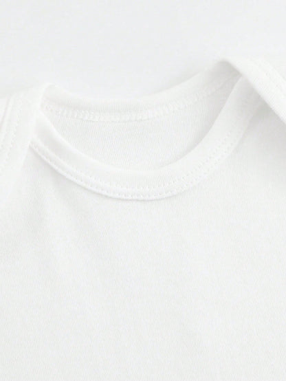 Unisex Newborn Baby Bodysuit, See You In 2027 Red Heart Letter Print Round Neck Short Sleeve Soft Cotton Infant One Piece Outfit