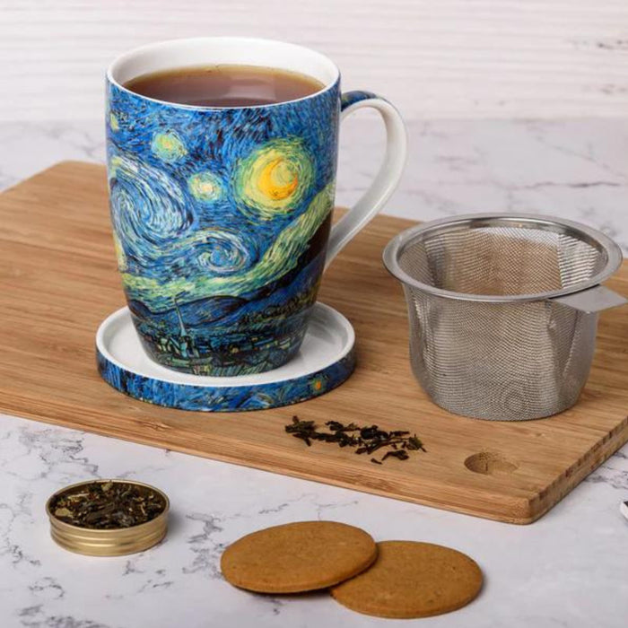 Van Gogh "The Starry Night" Infuser, Mug & Lid