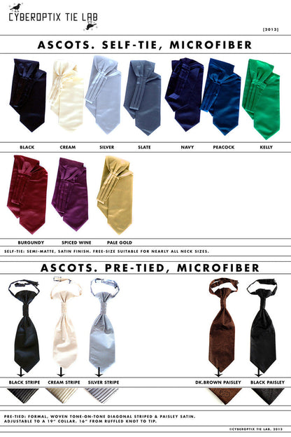 Wedding Custom Color Ascots
