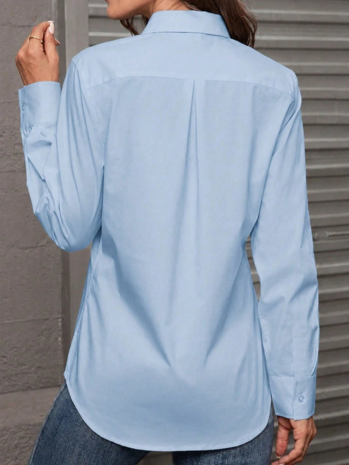 Women's Button-Down Shirt, Classic Fit, Professional Formal Wear, Work, Business, Casual, Long Sleeve Top Spring