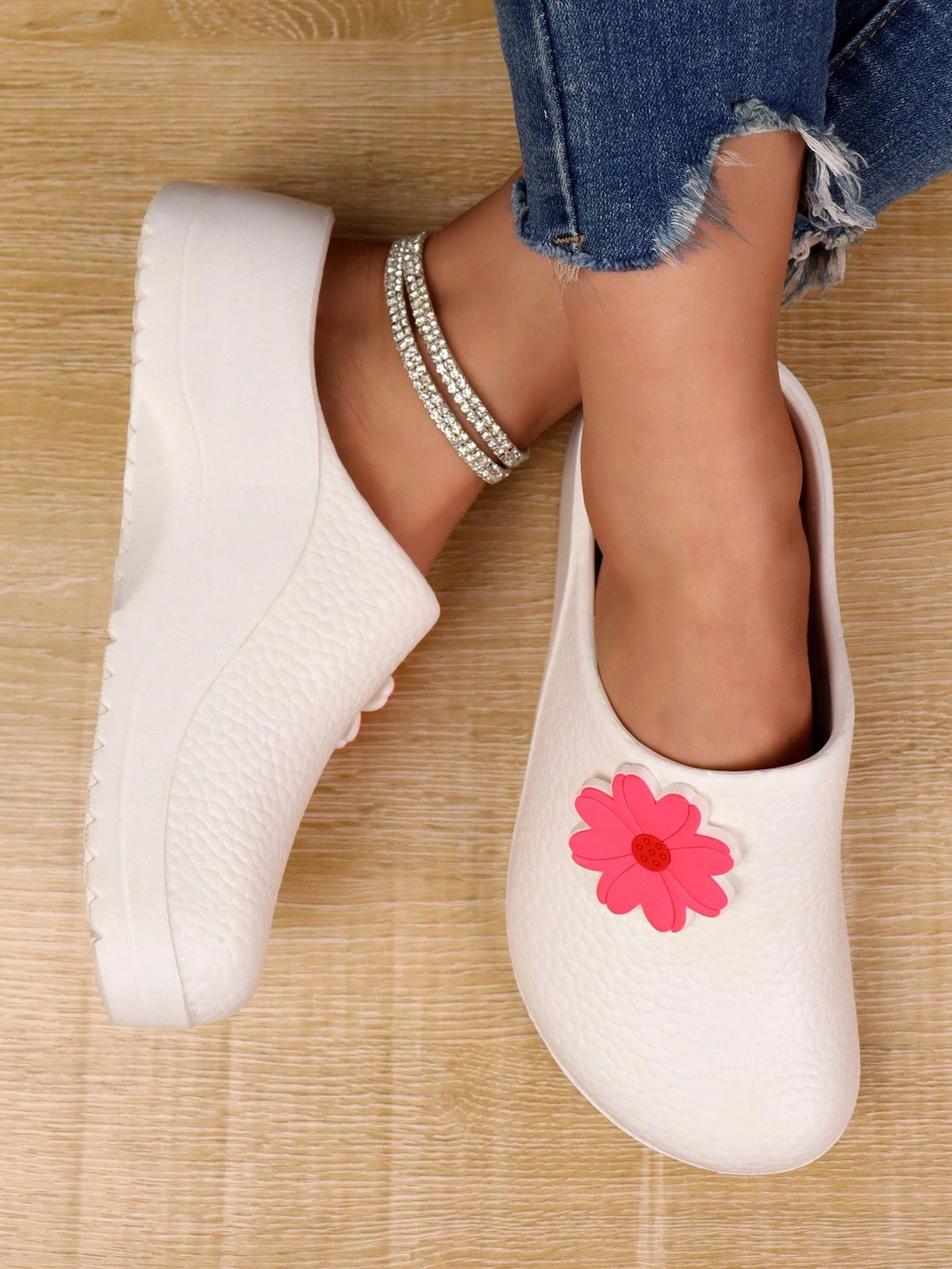 Women's Plus Size High-Quality Design Work Shoes- Soft EVA Anti-Slip Sole, Thick Padded Comfort, All-Season Professional And Casual Shoes, Suitable For Sports, Home, Hospital, Kitchen Work And Daily