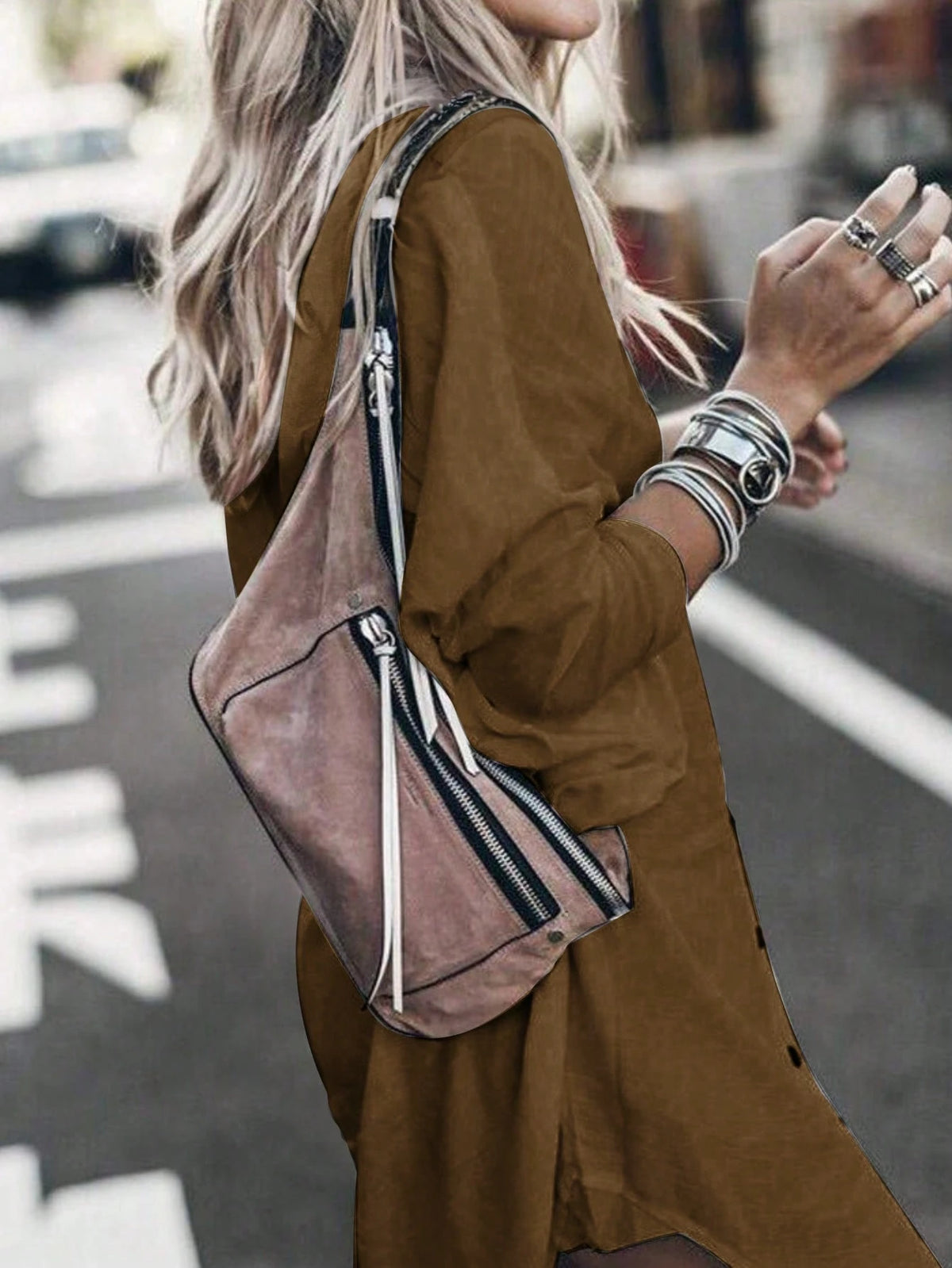 Women's Solid Color Casual Long Sleeve Button-Up Shirt Eid Spring