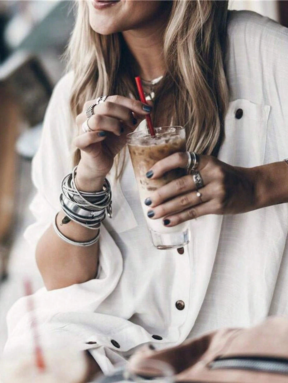 Women's Solid Color Casual Long Sleeve Button-Up Shirt Eid Spring