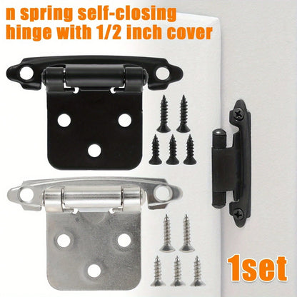 YITAPE 8pcs Self-Locking Frame Cabinet Hinges, Cold Rolled Steel Cabinet Hinges, Sturdy Kitchen Cabinet Door Hinges, Suitable For Kitchen, Bathroom, Office Cabinet Hardware