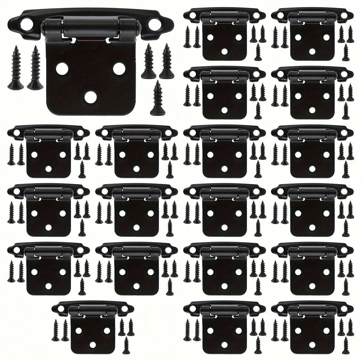YITAPE 8pcs Self-Locking Frame Cabinet Hinges, Cold Rolled Steel Cabinet Hinges, Sturdy Kitchen Cabinet Door Hinges, Suitable For Kitchen, Bathroom, Office Cabinet Hardware