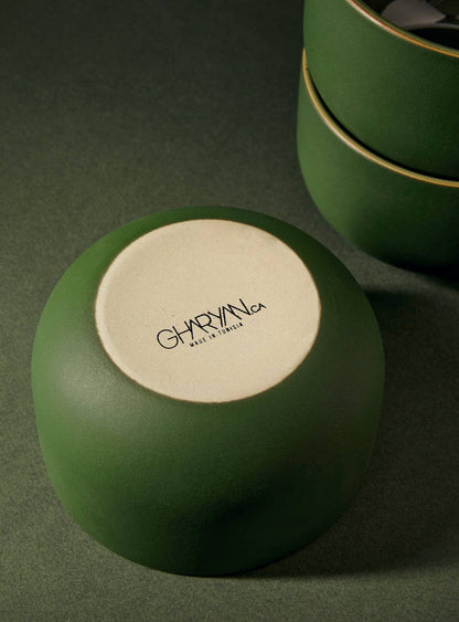 Youlha Stoneware Dinner Bowl, Green