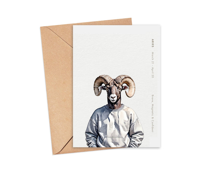 Zodiac Aries Card